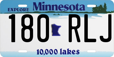 MN license plate 180RLJ