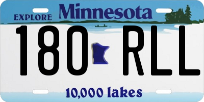 MN license plate 180RLL