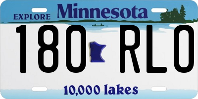 MN license plate 180RLO