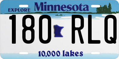 MN license plate 180RLQ