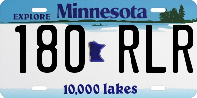 MN license plate 180RLR