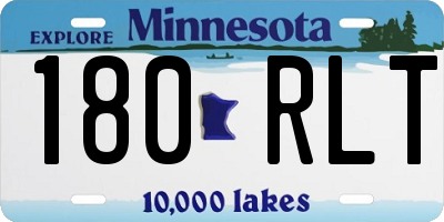 MN license plate 180RLT