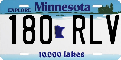 MN license plate 180RLV