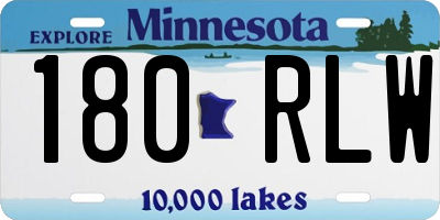 MN license plate 180RLW