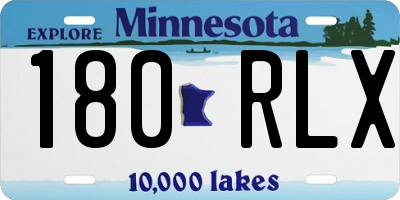 MN license plate 180RLX