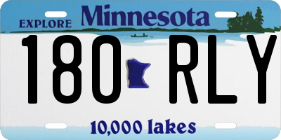 MN license plate 180RLY