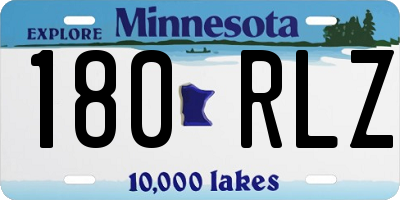MN license plate 180RLZ