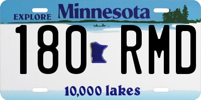 MN license plate 180RMD