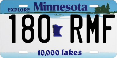 MN license plate 180RMF