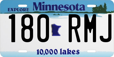 MN license plate 180RMJ