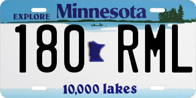 MN license plate 180RML