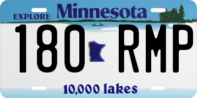 MN license plate 180RMP