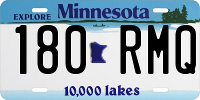 MN license plate 180RMQ