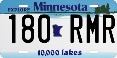 MN license plate 180RMR