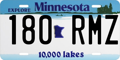 MN license plate 180RMZ