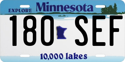 MN license plate 180SEF