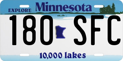 MN license plate 180SFC