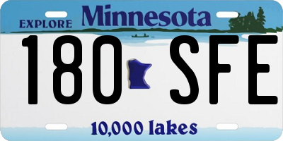 MN license plate 180SFE