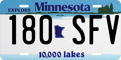 MN license plate 180SFV