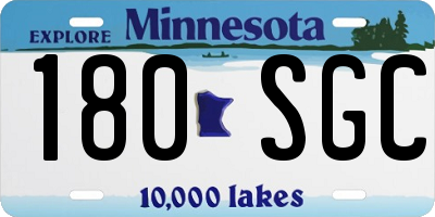 MN license plate 180SGC