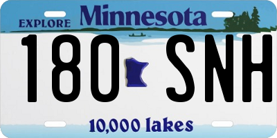 MN license plate 180SNH