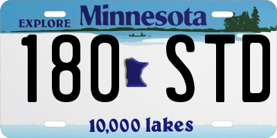 MN license plate 180STD