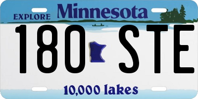MN license plate 180STE