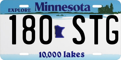 MN license plate 180STG