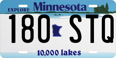 MN license plate 180STQ