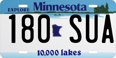 MN license plate 180SUA