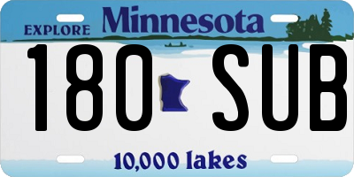 MN license plate 180SUB