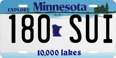 MN license plate 180SUI