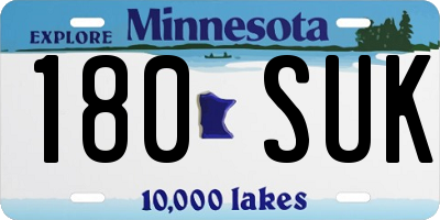 MN license plate 180SUK