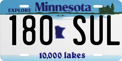 MN license plate 180SUL