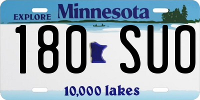 MN license plate 180SUO