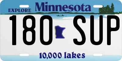 MN license plate 180SUP
