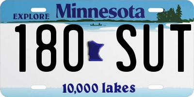MN license plate 180SUT