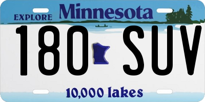MN license plate 180SUV