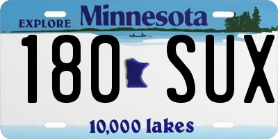 MN license plate 180SUX