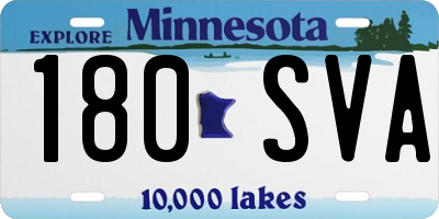 MN license plate 180SVA