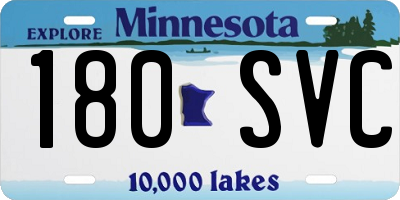 MN license plate 180SVC