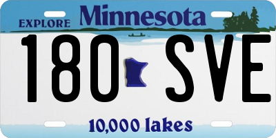 MN license plate 180SVE
