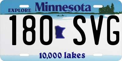 MN license plate 180SVG