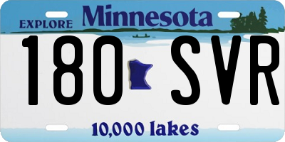 MN license plate 180SVR