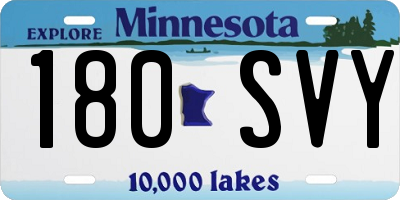 MN license plate 180SVY