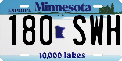 MN license plate 180SWH