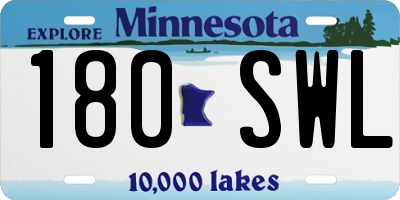 MN license plate 180SWL