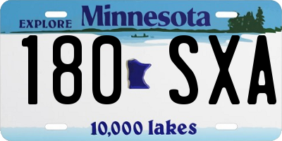 MN license plate 180SXA