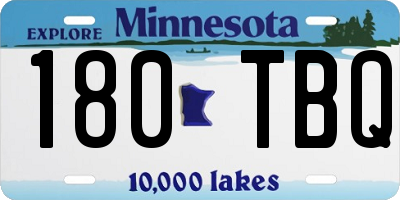 MN license plate 180TBQ