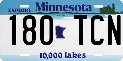 MN license plate 180TCN